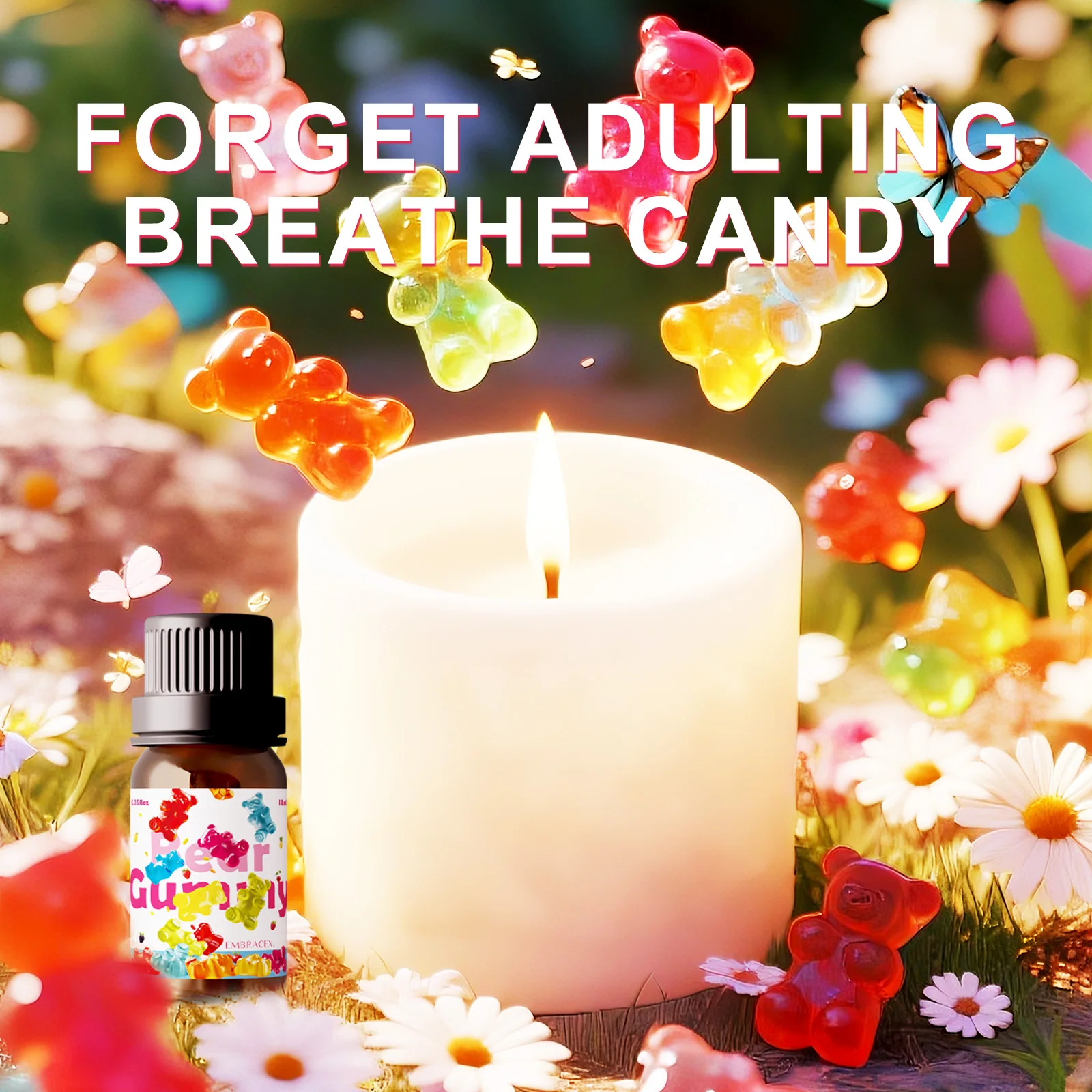 10ml Gummy Bear 향수 오일 향수 에센셜 오일 스위트 디퓨저 향수 오일 DIY 캔들/비누 스킨 케어 휴일 선물