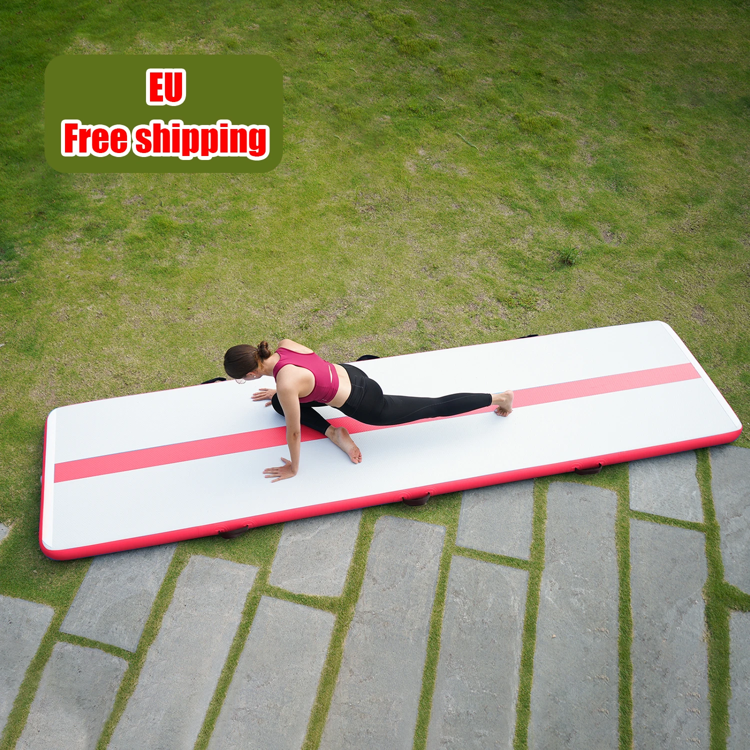 EU Free Shipping Dropshipping Yoga Mat Gym Eco-Friendly Tumbling Mat Air Track Inflatable Gymnastics Mat For Home