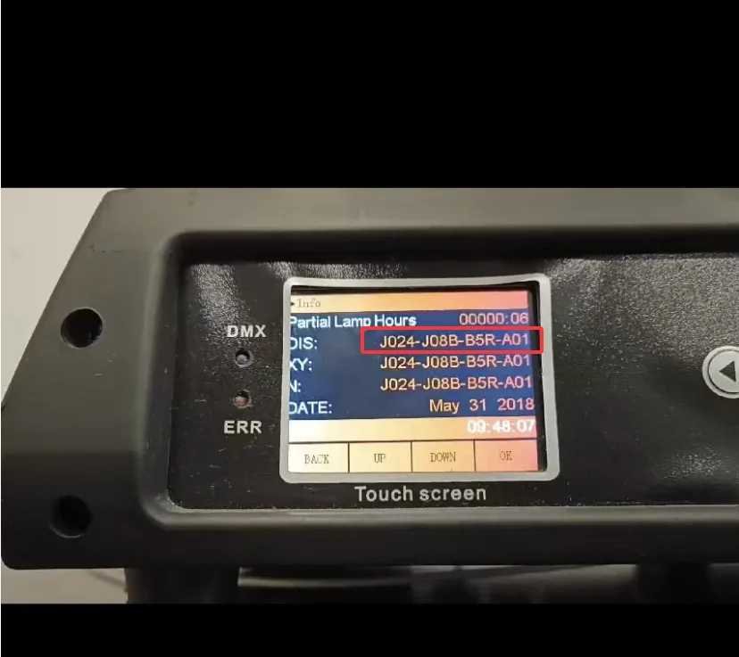 J-STOEN MT-XYN13 A08a 230W 7R Beam Moving Light R7 Parts Accessory DMX Control Main DIS-TFT280 Display Board Motherboard