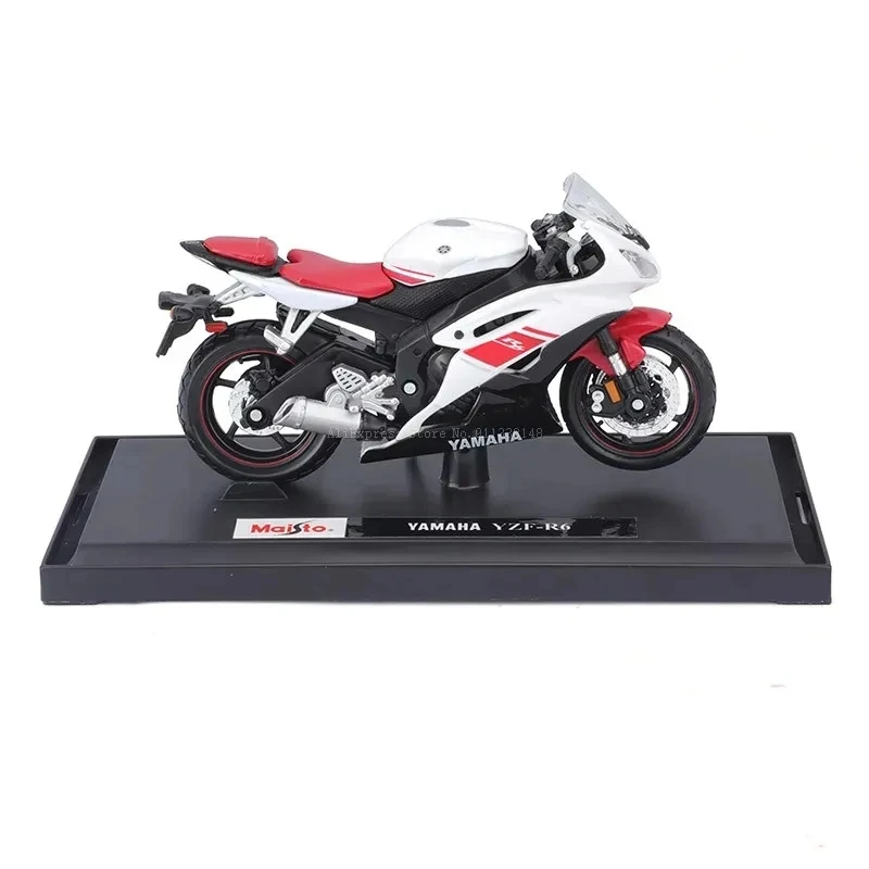 Alloy Scooter Model Toys for Boys, 1:18 Scale Yamaha R6, Diecasts Kids Toy, Motorcycle Racing, Collect Gi