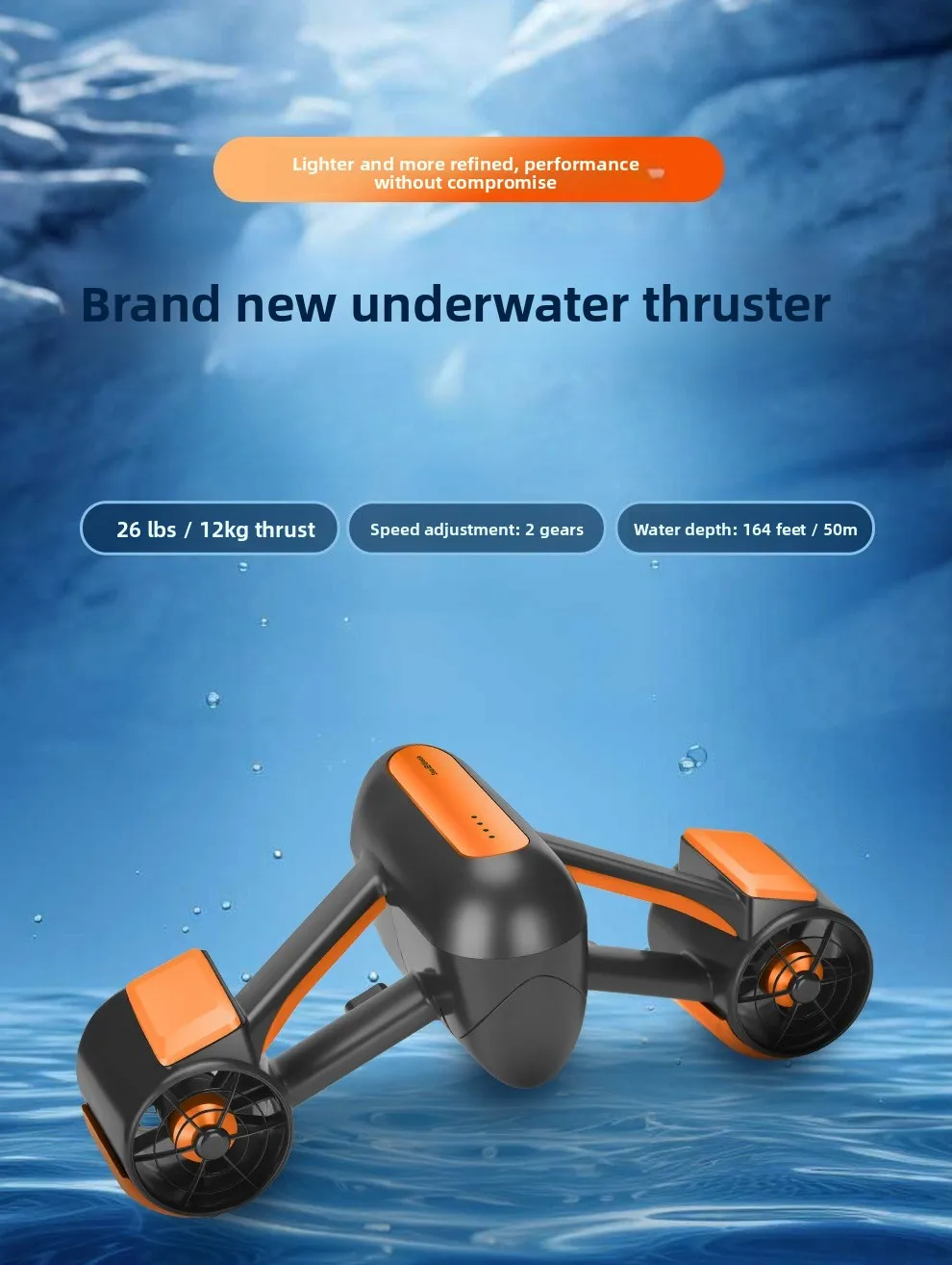 Underwater thruster diving booster shooting aircraft handheld equipment free diving