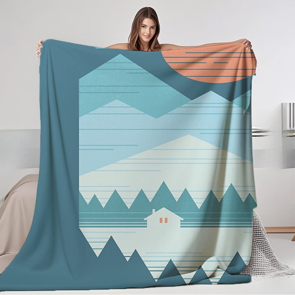 Flannel Multi-Use Blanket Dreaming Cabbages Floral Bedsheet Throw Anti-Pilling Blankets For Students Bathroom Spring/Autumn