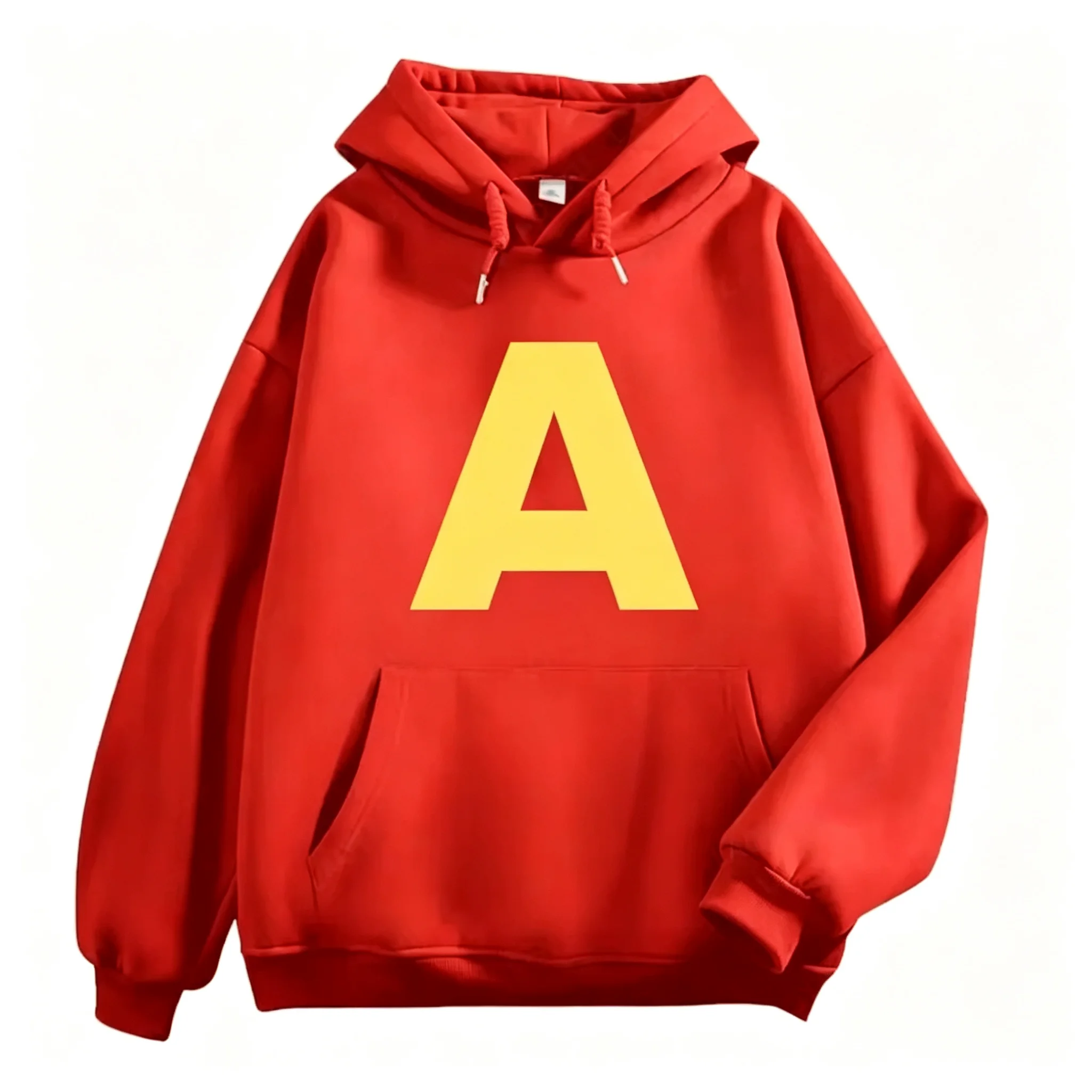 Suitable for Christmas and Daily Wear Cartoon Chipmunks Alvin Print Hooded Sweatshirt Unisex Loose Streetwear Pullover Hoodie