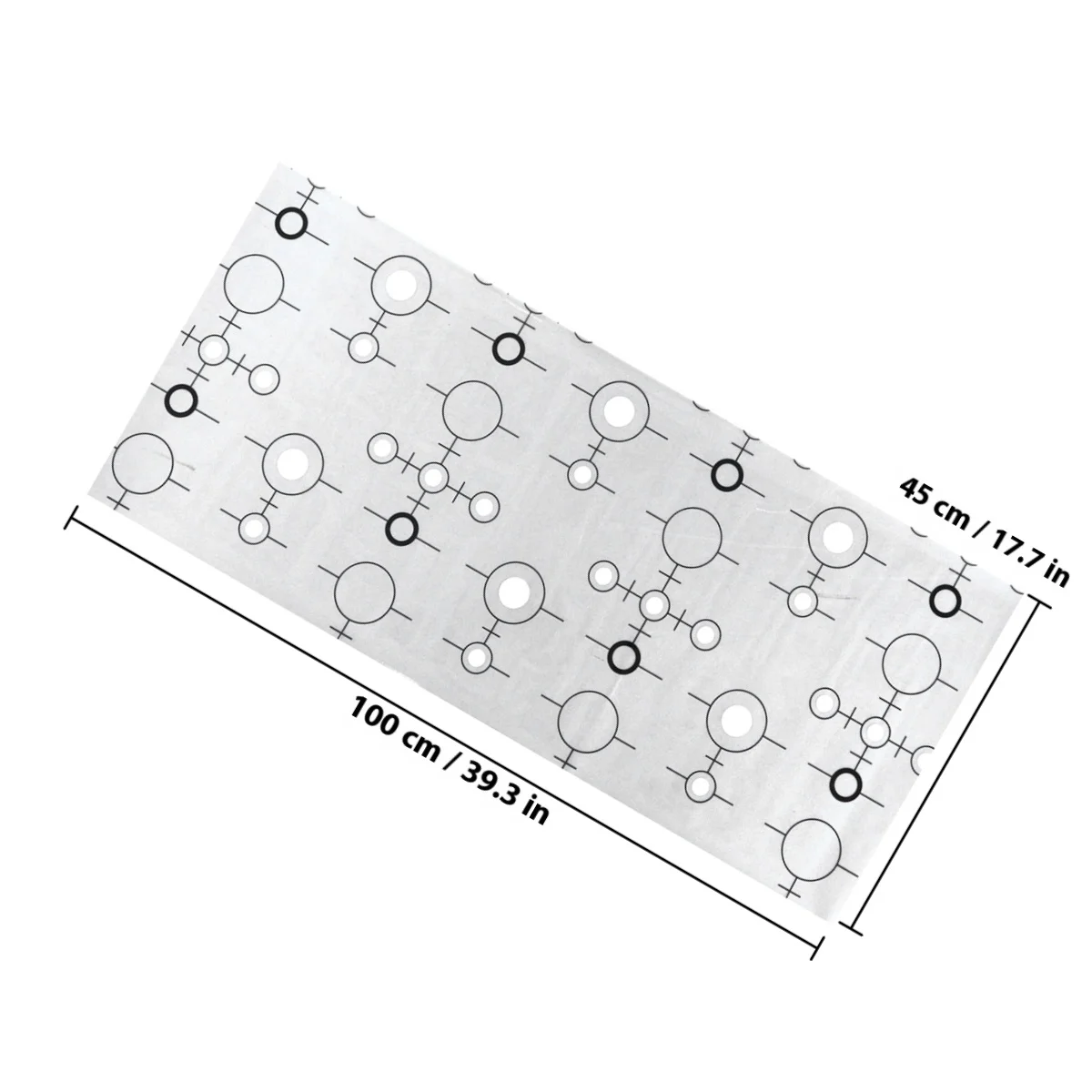 100x45cm Effect Window Film Black White Circle Design Self Stick Privacy Sticker for Glass Surfaces Home Decoration