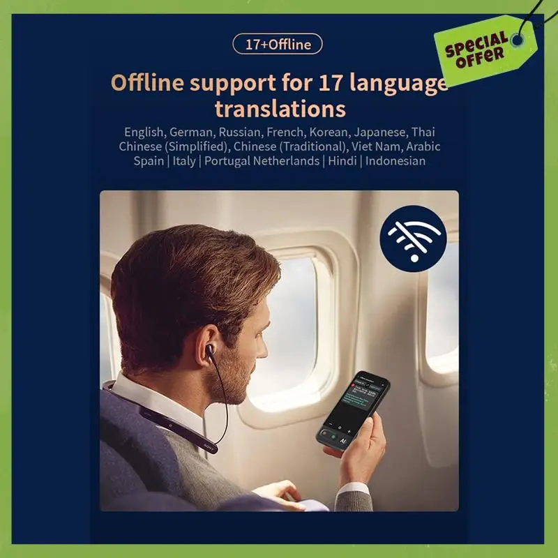 

Leading-Z16 AI Intelligent Voice Real Time Translator Machine 139+ Multi Online Language 4Inch Screen Portable Offline Tradutor