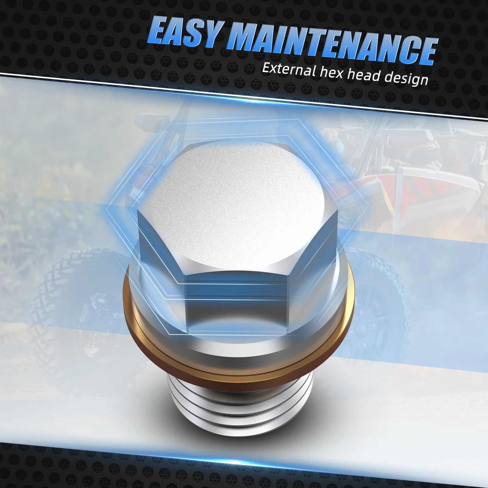 For Sportsman 850 Engine Magnetic Oil Drain Plug M12X1.5 UTV ATV For Polaris RZR 800 900 XP 1000 EPS Ranger 570 7052306