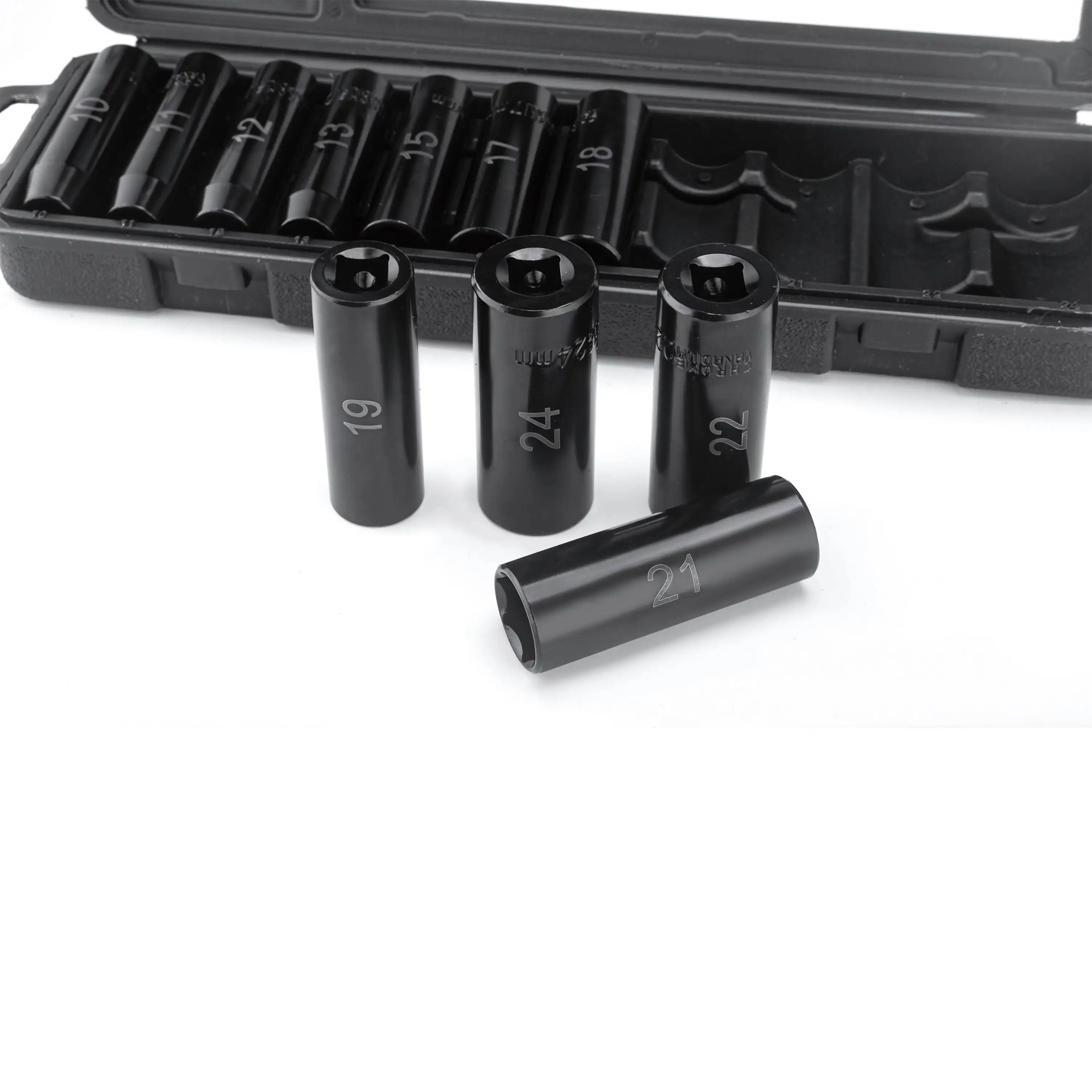 11-Piece 1/2" Drive Deep 6-Point Impact Metric Socket Set