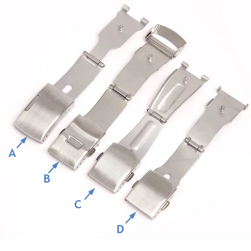 1PCS Silver Watch Accessories Steel Strap Stainless Steel Watch Buckle Double / Single / Safety Buckle