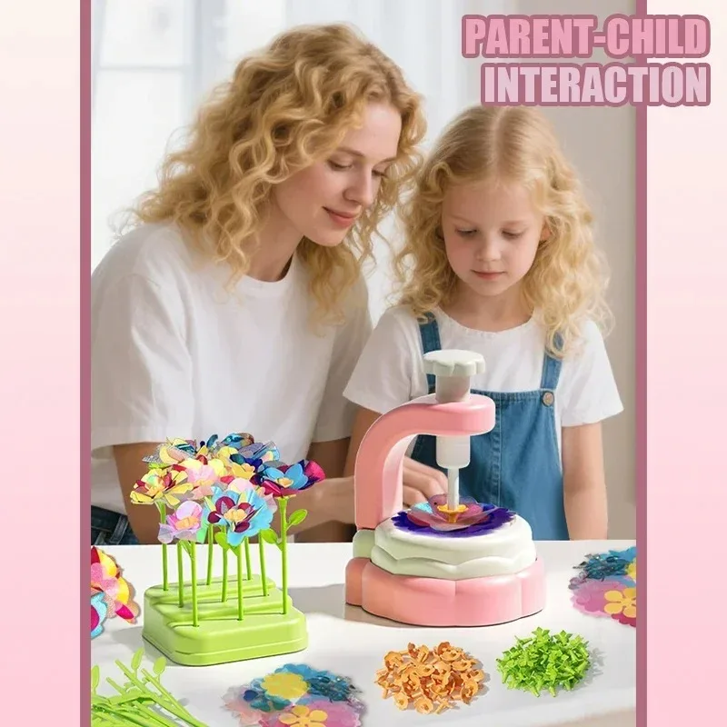 Handmade เด็กช่อดอกไม้ชุดเครื่องน่ารักสไตล์ดอกไม้ประดิษฐ์ดอกไม้ชุดของเล่น Imaginative Play