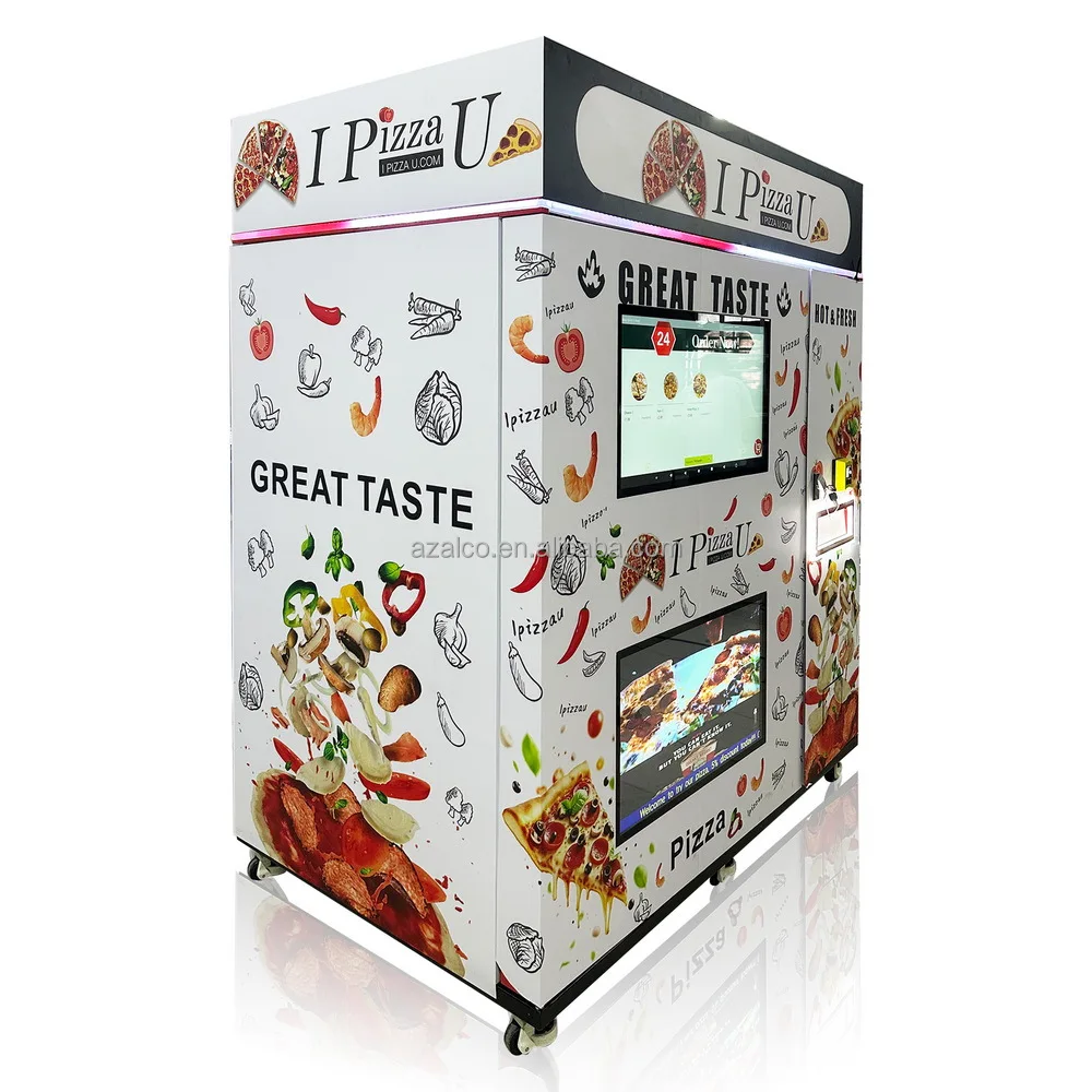 شاشة آلة بيع البيتزا الساخنة تسخين سريع تسليم سريع سعر المصنع آلة بيع المواد الغذائية لمسة ذكية أوتوماتيكية بالكامل #2