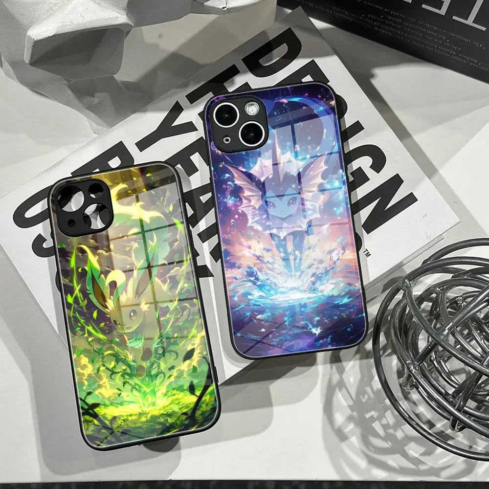 Coque de téléphone P-Pokemons en verre trempé pour iPhone 16ProMAX 14 12 17Pro Air 15 16 Plus 13 Pro MAX