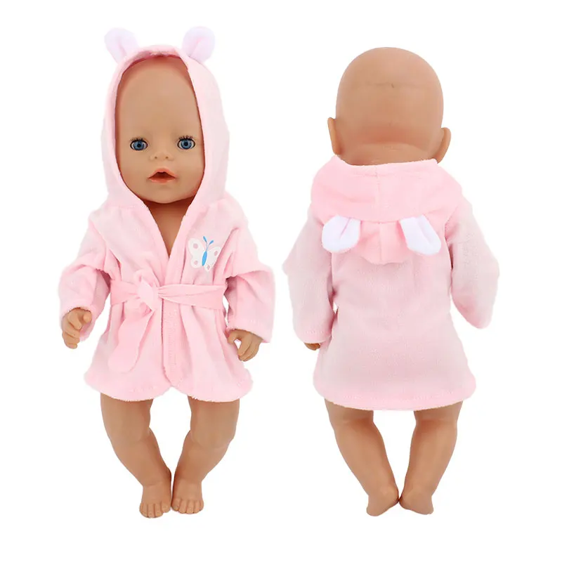 New Bathrobe Fit For 43cm Baby Doll 17Inch Reborn Baby Clothes Accessories