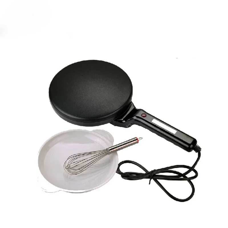 Electric Pancake Pan Maker Spring Roll Skin Mini Waffle Machine 700W Cake Bake Non-Stick Coating Send Egg Basin Whisk