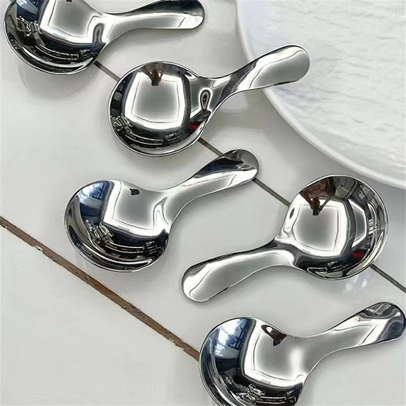 1/2 قطعة ملعقة صغيرة محمولة شوكة أدوات المائدة التخييم في الهواء الطلق أدوات المائدة الفولاذ المقاوم للصدأ للغداء التنزه مخيم لوازم الطبخ #4