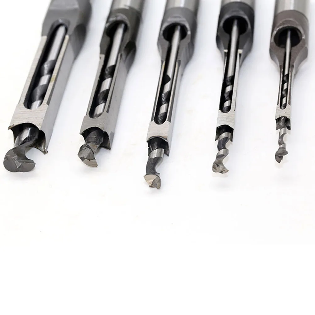 

6.4mm Square Hole Hinge Drill Bit Self Centering Spring Loaded Guide for Door Cabinet Handle Precise Positioning Tool