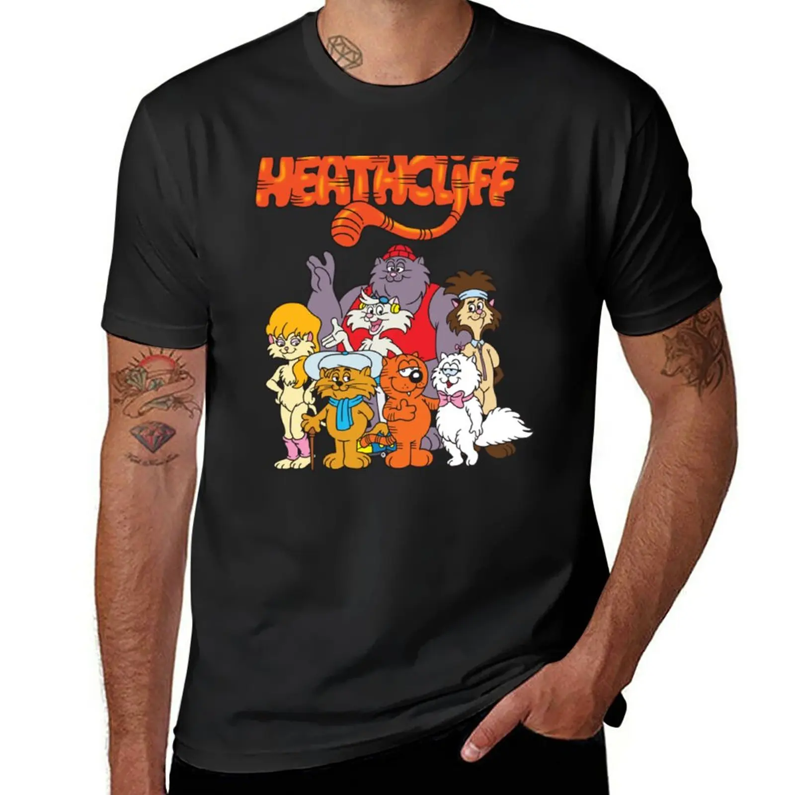 New Heathcliff T-Shirt T-Shirt man clothes anime mens workout shirts