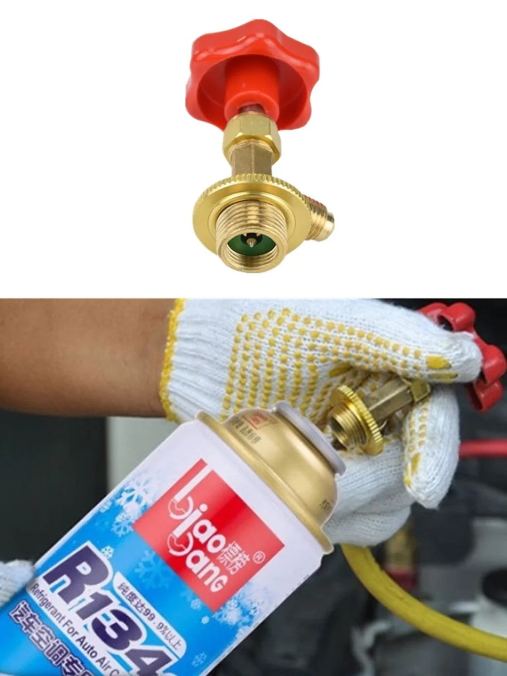 Car Air Conditioning Refrigerant Hose 1/2 AC R134A Low Side Car Refrigerant Charging Pipe Bottle opener Tap with Gauges