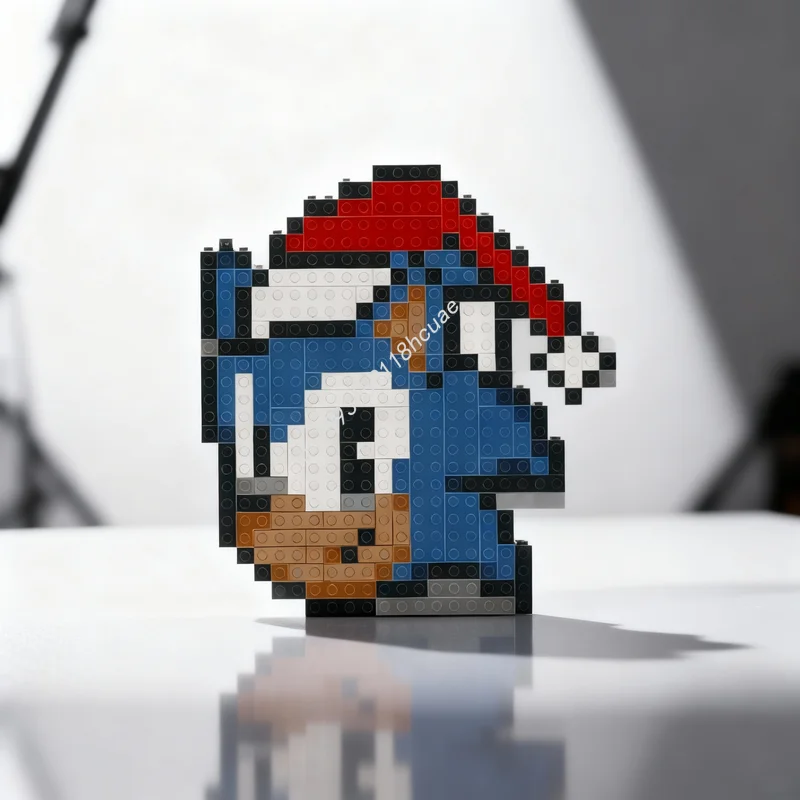 

221 деталей MOC: Модель «Санта-Игольчатый кот» — конструктор, развивающая игрушка, DIY, креативный подарок на Рождество