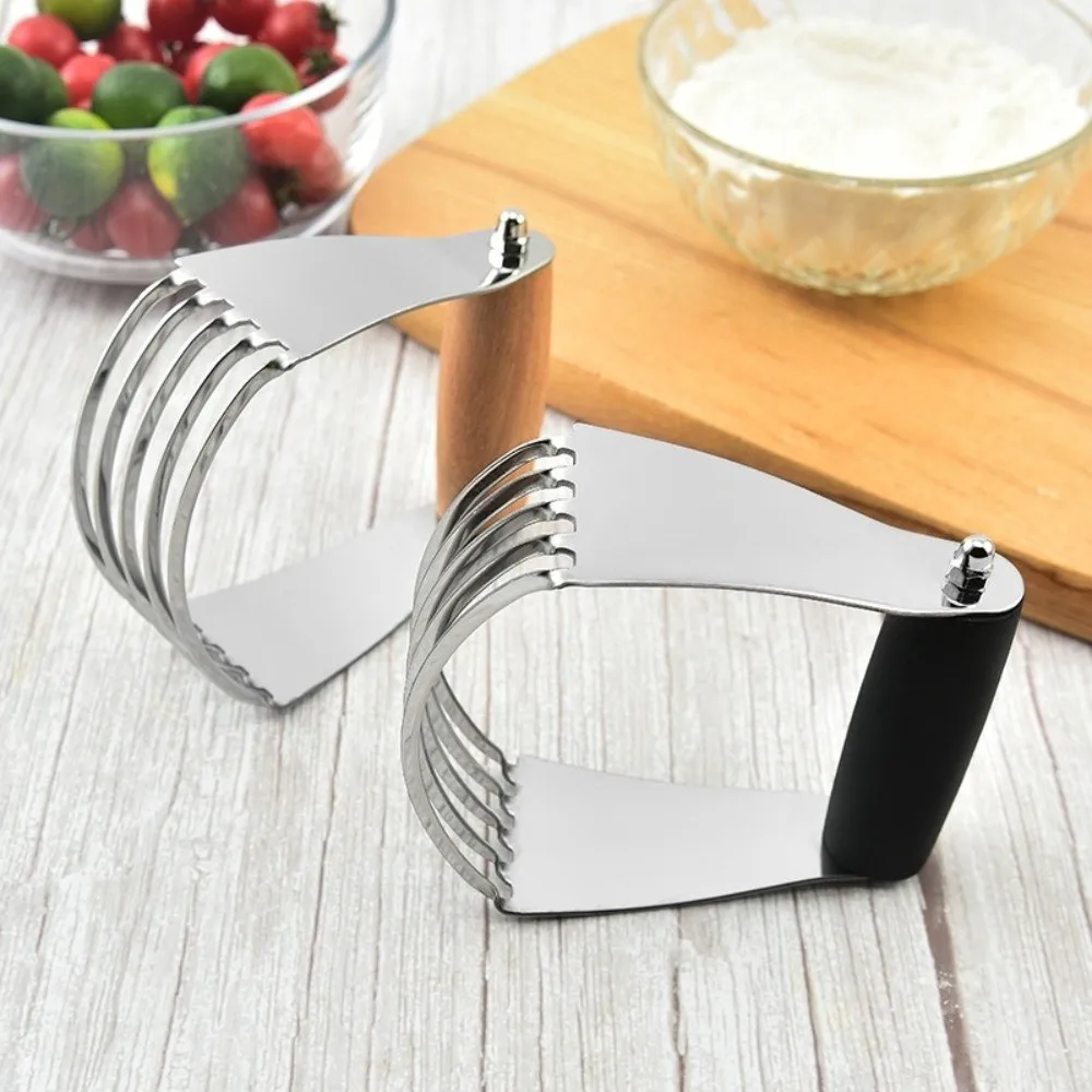 Baking Tools Stainless Steel Dough Blender Heavy Duty Ergonomic Handle Dough Mixer Professional Dough Masher Culinary Baking
