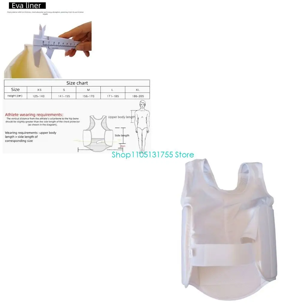 K0EF Adjustable Karate Chest Protectors Taekwondo Chest Guard Boxing Chest Guard