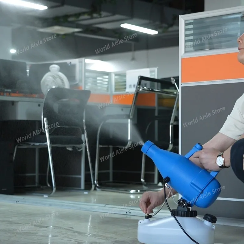 Electric ULV Portable Fogger Sprayer Machine Atomizer Mist Cold Spraying for Hotel School 4.5L
