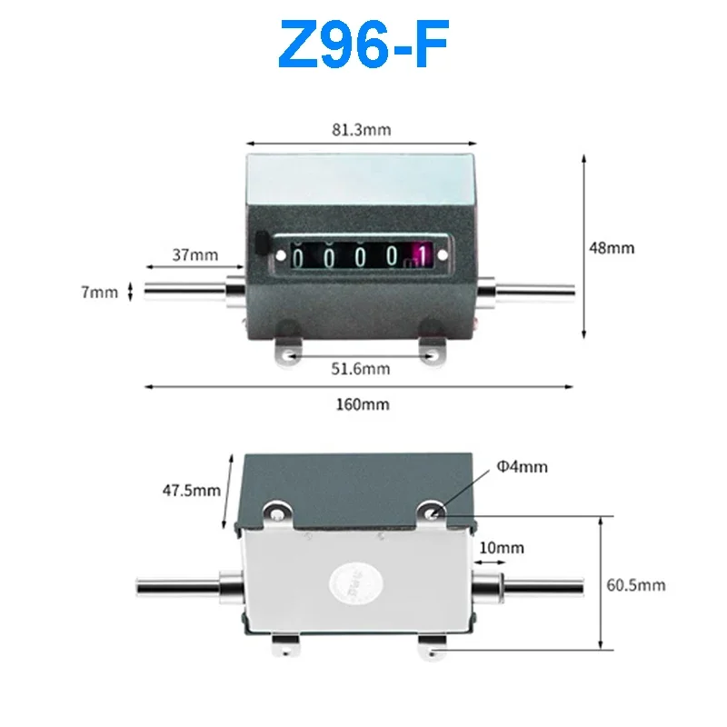 Z96-F Z94-F Meter Counter and Yard Counter Roller Type Incremental/decremental High Precision Counter Encoder Meter Wheel