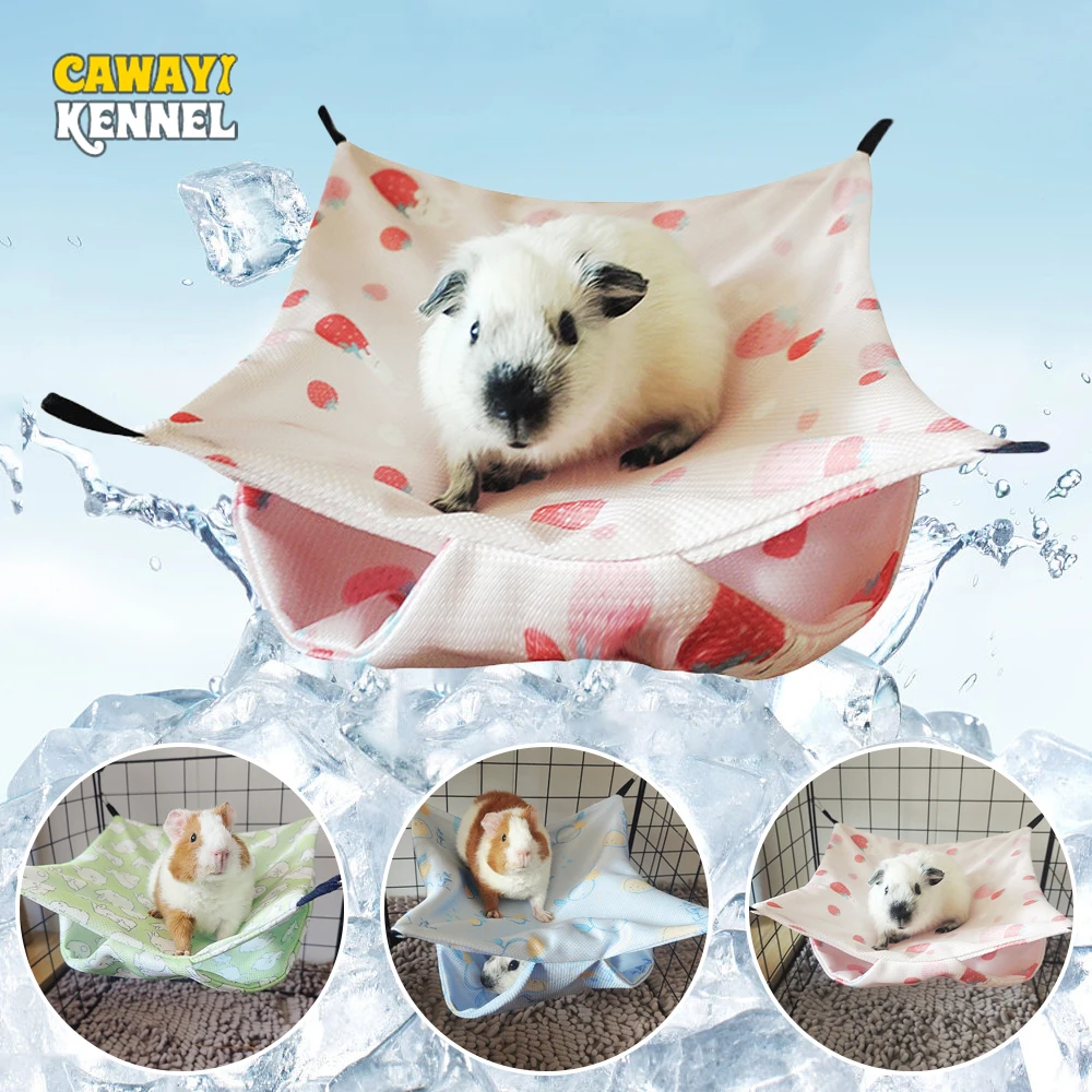 Summer Cooling Hamster Hammock Hanging Beds Rattan Mat for Small Animal Chinchillas Sugar Glider Squirrel Ferret Pets Supplies