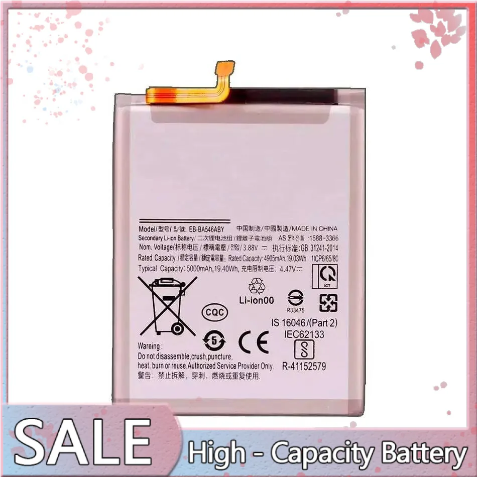 

Reliable Power Supply Mobile Phone Battery EB-BA546ABY 5000Mah For Samsung Galaxy A54 5G A546 A34 A346