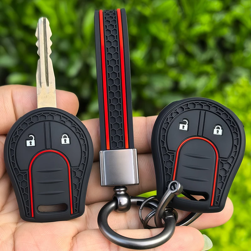 Funda para llave de coche, carcasa para mando a distancia, soporte para llavero para Nissan Sylphy Cube Juke Rogue Micra Qashqai Altima Maxima Sentra Versa