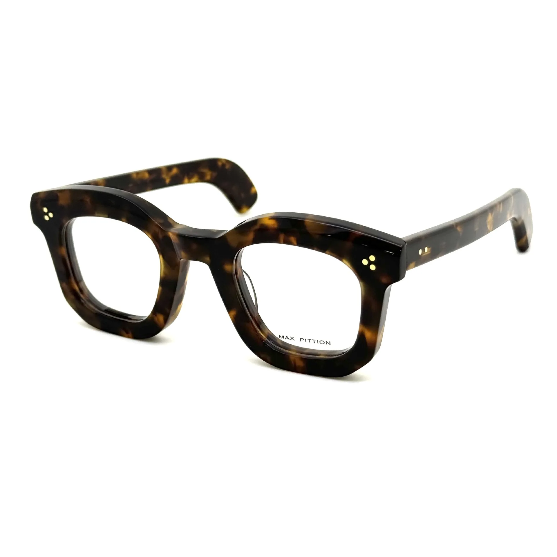 

MAX PITTION Hand Made Italy Super-Thick Acetate Men Women Vintage Retro Spectacle Frame Prescription Lens 001