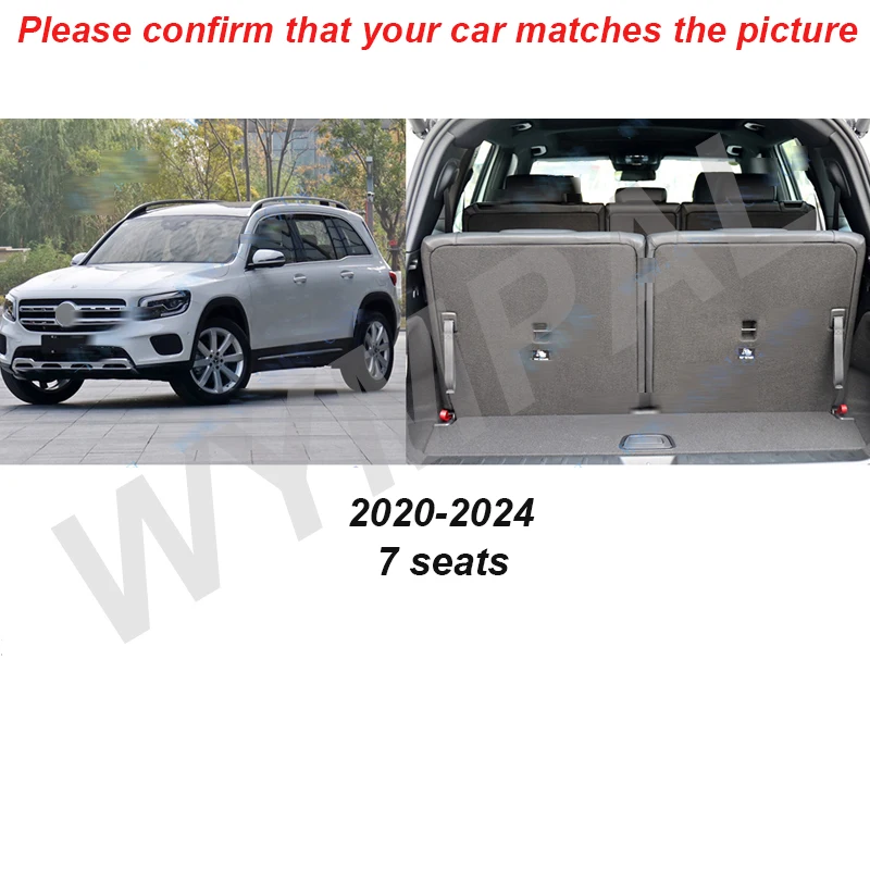 

Car Trunk Mat For Mercedes Benz GLB Class 7-Seat X247 2020 2021 2023 2024 Car Accessories Auto Interior Decoration