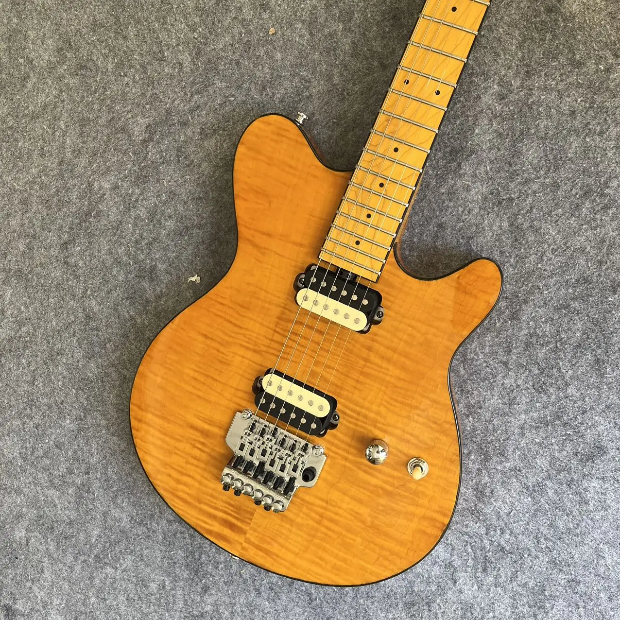 

6 strings Factory direct sales of high quality electric guitar tomato color on sale chitarra elettrica