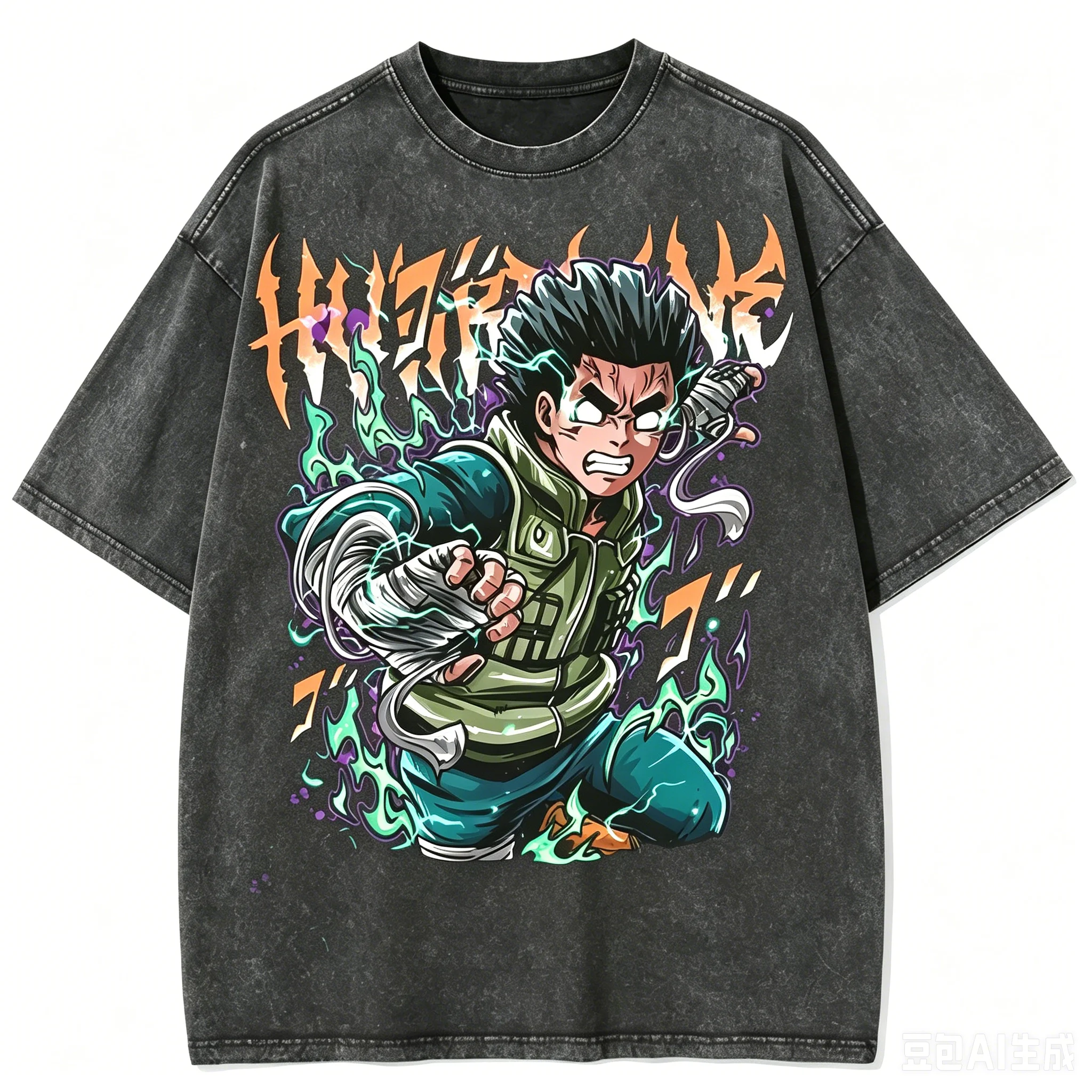 NEW Naruto Itachi Uchiha T Shirt Akatsuki Great Wave Vintage Acid Wash Streetwear Retro Anime Graphic Men Tees Clothing view 5