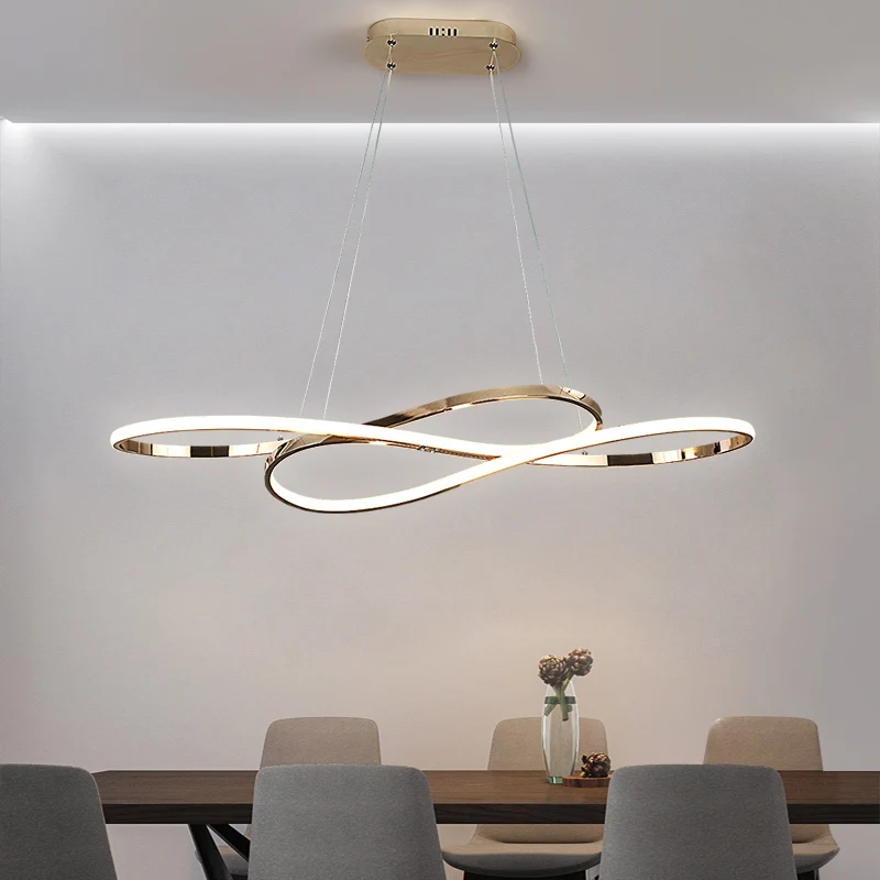 Nordic Simple LED Restaurant Pendant Lights Creative Light Luxury Dining Room Large Chandelier Modern Home Indoor Lighting Lamps