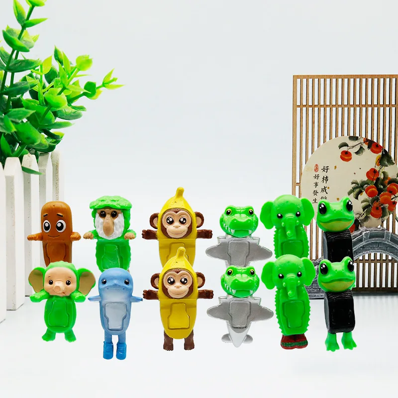 

Shanhaijing wooden stick person lying down angel doll figure blind box tide play mobile phone decorative ornament toy