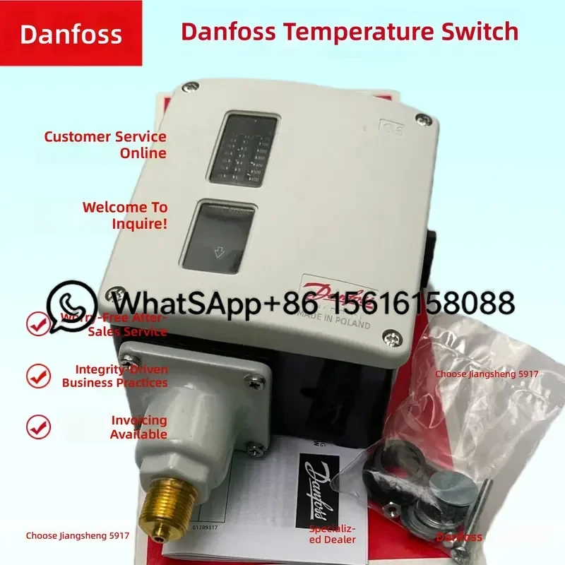 Danfoss Temperature Switch RT24 017-528566 RT26 017-518066 RT34 017-511866 Thermostat Control Valve Sensor for Heating System