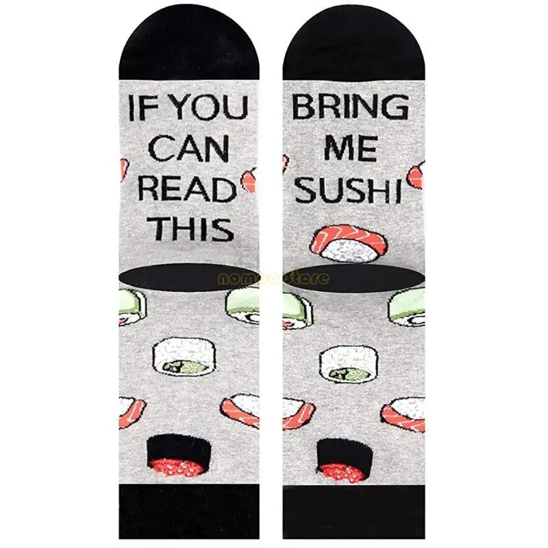 31BF calcetines divertidos novedosos para hombres y mujeres puedes esto, tráeme palomitas maíz, Tacos Sushi, en
