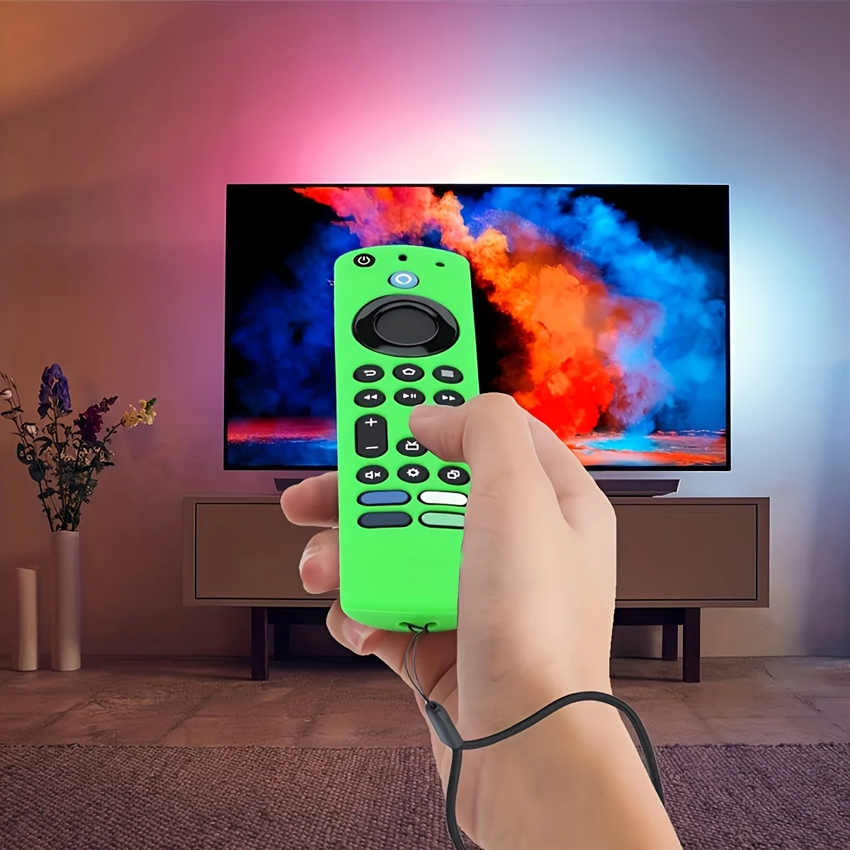 3 Pack, Frie TV-4 Alexa, Toshiba/Insignia Luminous Silicone Remote Control Cover, With A Hanging Rope