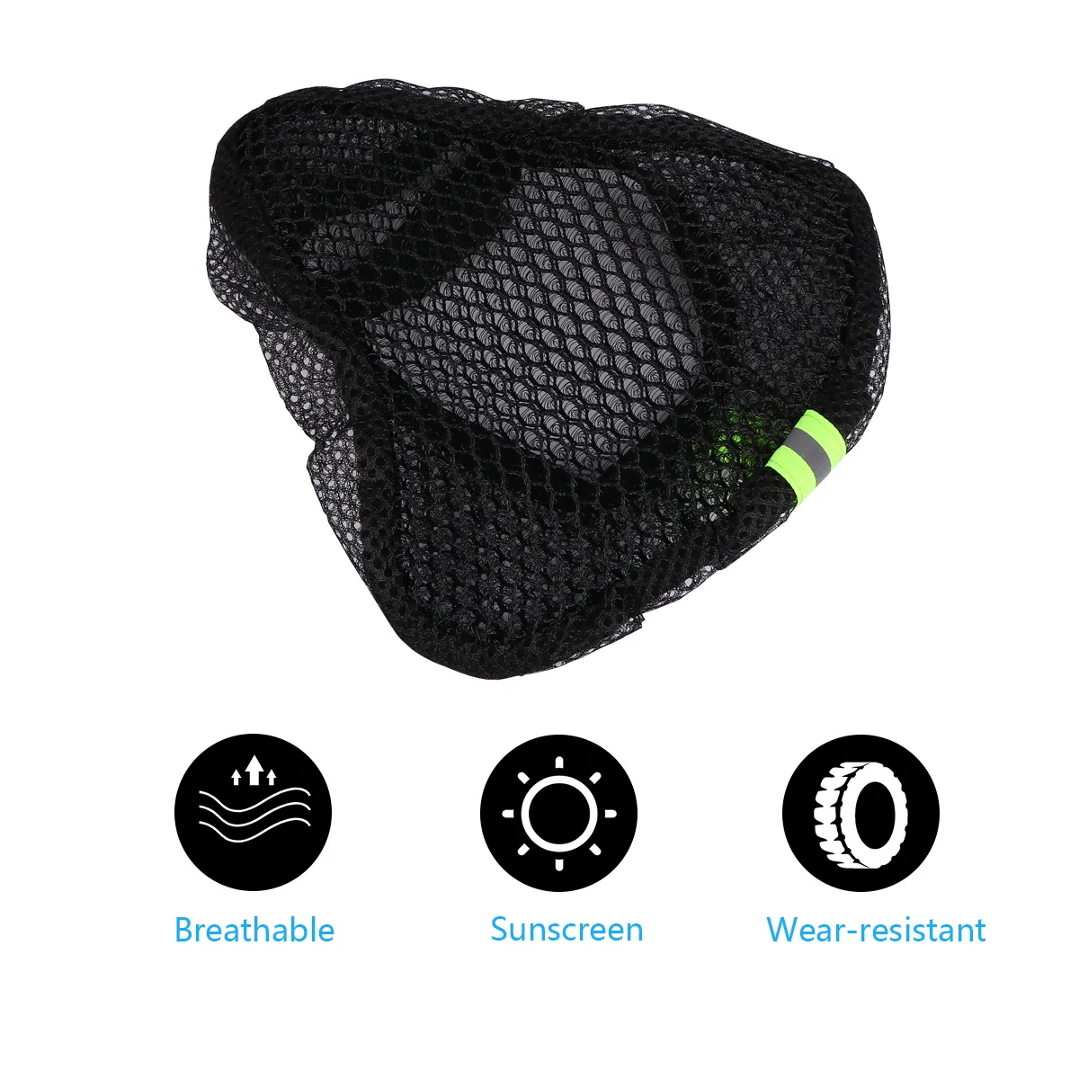 

3pcs Universal Sun-Proof Bike Seat Cover Breathable Mesh Saddle Pad For Mountain Bike Lightweight Portable Outdoor Riding