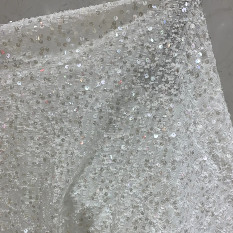 

Jacquard Embroidery with Encrypted Mesh Fabric for DIY Sewing Handmade Clothing Accessories Lace Fashion Cloth By The Yard