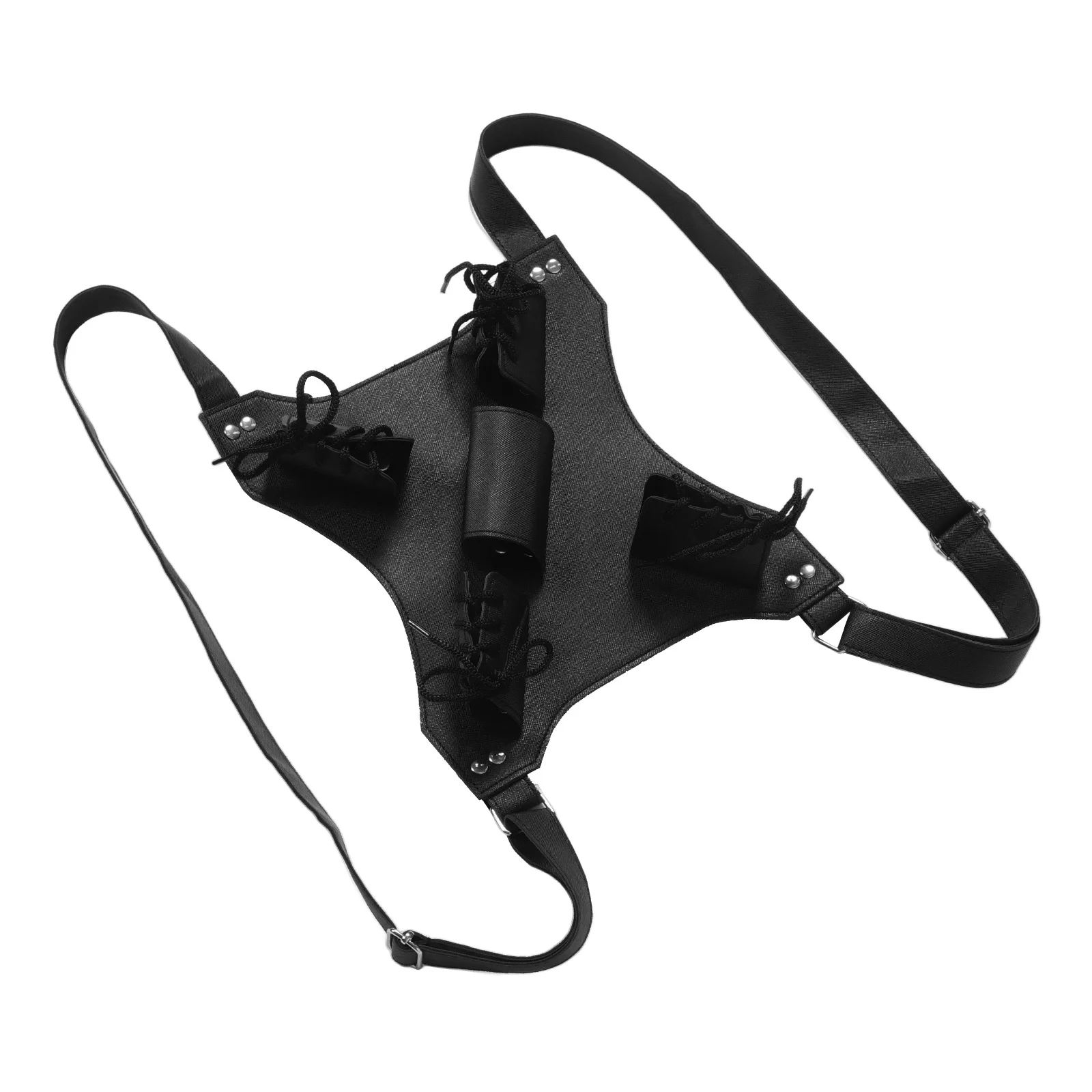 

Double Shoulder Back Belt Adjustable Medieval Sword Holder Twin Swords Carry Case Warrior Cosplay Costume Strap