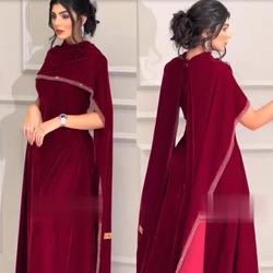 Customized Women Prom Available High Collar A-line Formal Ocassion Gown Floor length Charmeuse Evening Dress فستان سهرة نسائي فخ