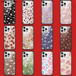 Wildflower 3D WF Metal Logo Flowers Phone Case for iPhone 15 14 13 12 16 Pro Max Plus 14pro 16pro Rose inflorescence Cover Funda
