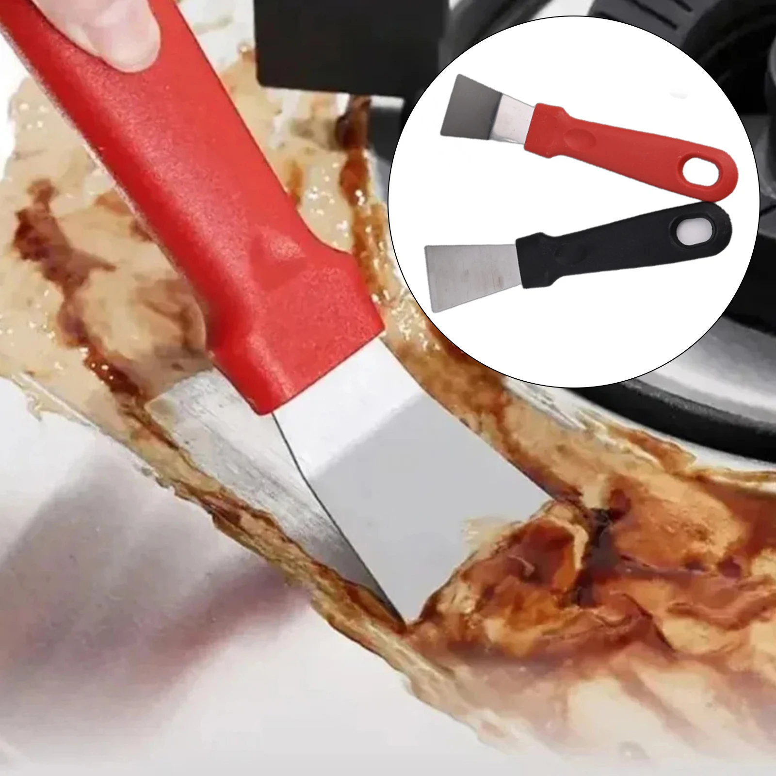 فرشاة سلك نحاسية، مجموعة مكشطة المعجون، معلقة مريحة، كفاءة تنظيف محسنة، مقابض بلاستيكية طويلة، استخدام متعدد الأغراض