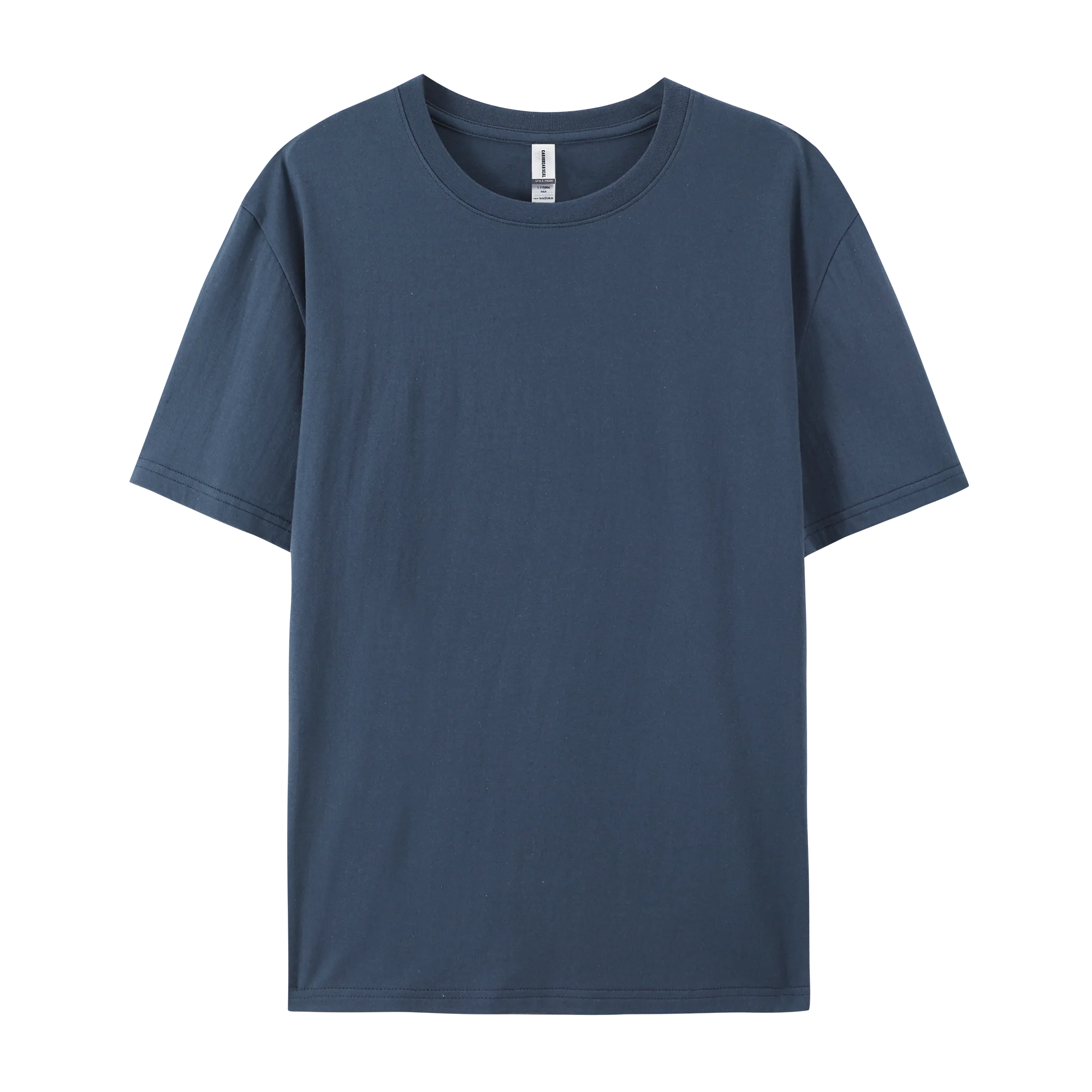 T-shirt à Manches Courtes et Col Rond pour Homme, Vêtement Blanc et Noir, Style Décontracté, Couleur Unie