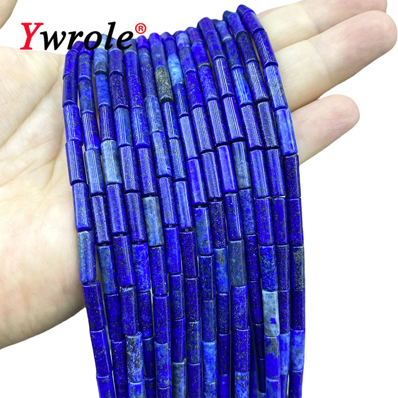 Cylinder Natural Stone 4x13mm AA Lapis Lazuli Loose Spacer Beads for Jewelry Making Diy Earrings Bracelet Charms Accessories