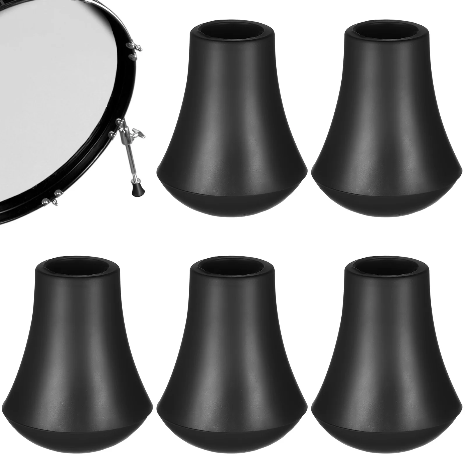 

5Pcs Drum Leg Bracket Durable Rubber Support Anti-Skid Floor Mount for Drum Kit Stable Installation Parts Drumstick Practice Tip
