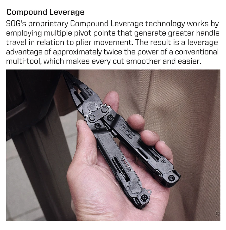 SOG 21-in-1 Professionelles Multitool mit Säge, Schraubendreher-Sets, Klappmesser, EDC Multifunktionszange, Handwerkzeuge, Taktische Ausrüstung – Detail 10