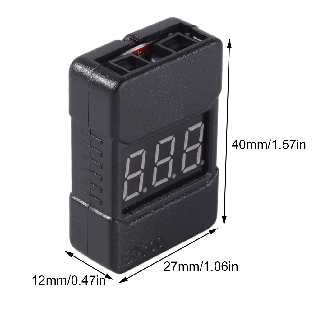 Probador de voltaje de batería Lipo BX100 1-8S con pantalla LCD alarma de zumbador de bajo voltaje para modelos de carreras RC Drone FPV