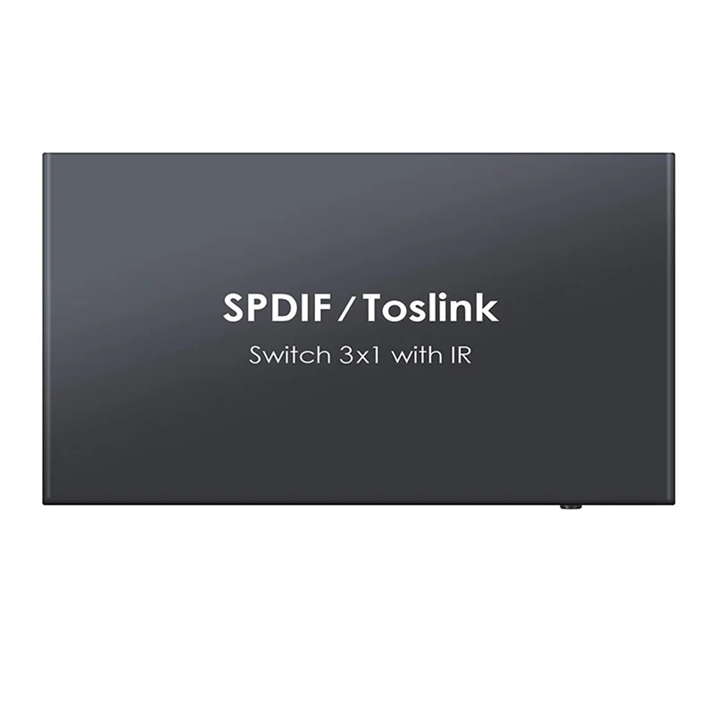 B29C-2X Optical Switcher With 2 Way Spdif Toslink Optical Digital Audio Splitter 3 In 1 Out With IR Remote Control Switch